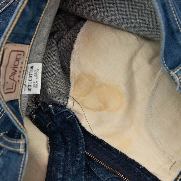 Vintage L'avion Straight Leg High Waisted Blue Jeans Size 32L - Picture 8 of 11